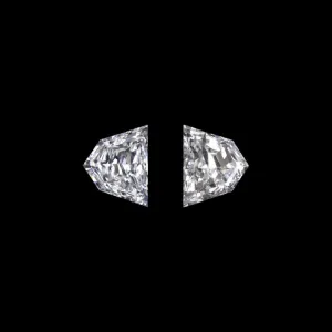 0.22c H-I VS CADILLAC CUT DIAMOND MATCHING PAIR EPAULETTE EARRINGS ACCENT STONES