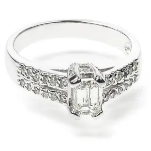 0.90-2.05 CT Round & Emerald Cut Diamonds - Engagement Ring