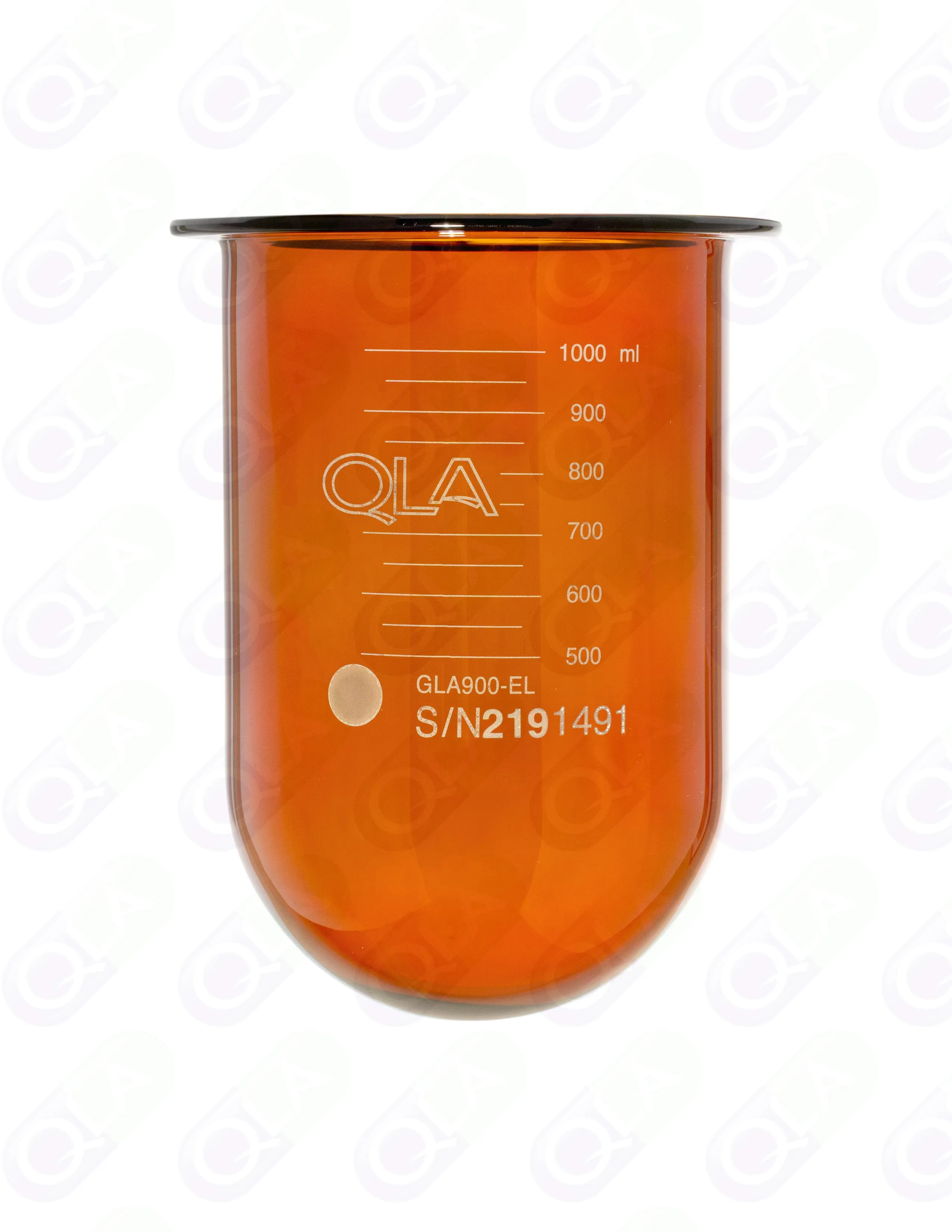 1000mL Amber Glass Vessel, Electrolab compatible