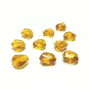 10MM Topaz Triangular Glass Bead (72 pieces)