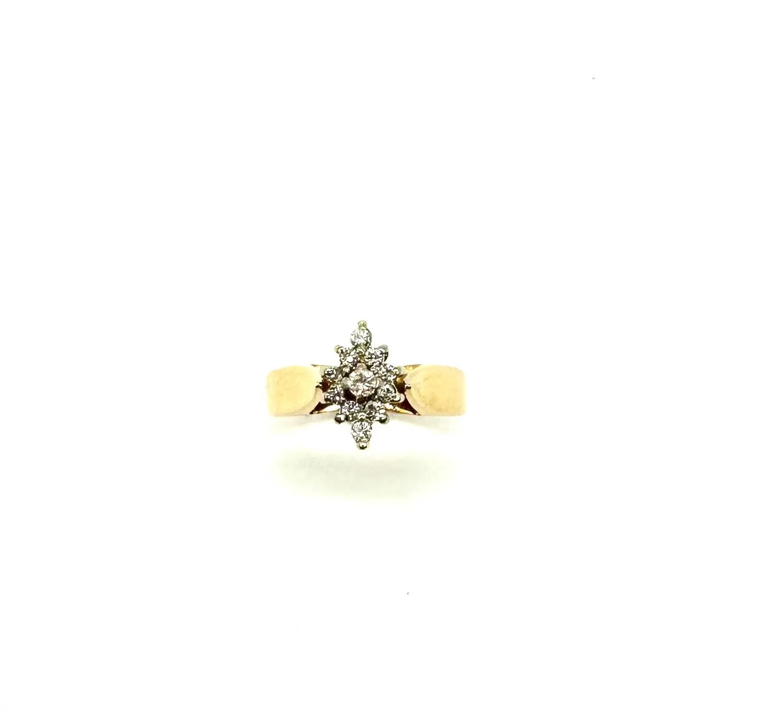 1/3 Ctw Marquise Shaped Diamond Cluster Ring