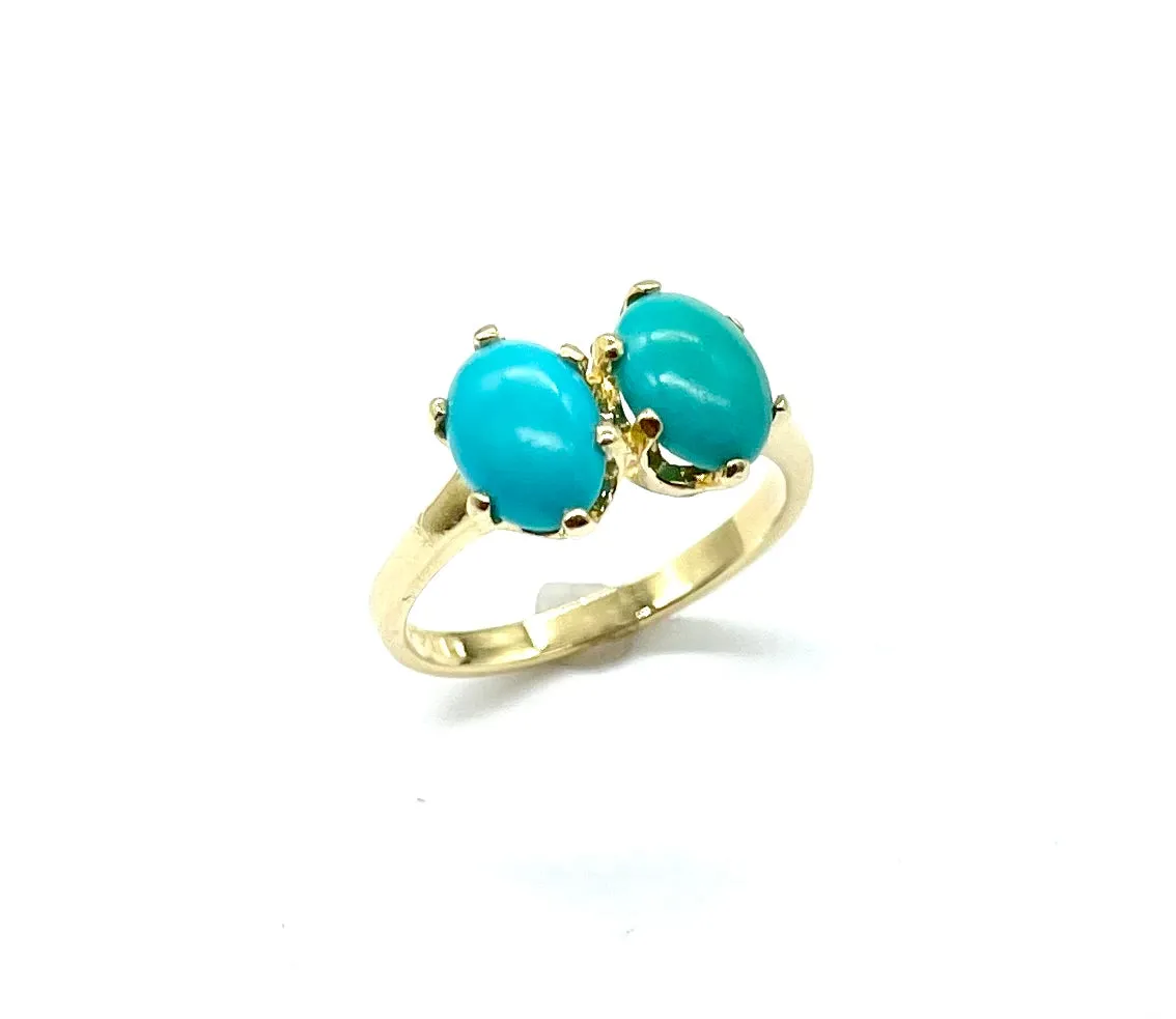 14k Gold Turquoise Ring