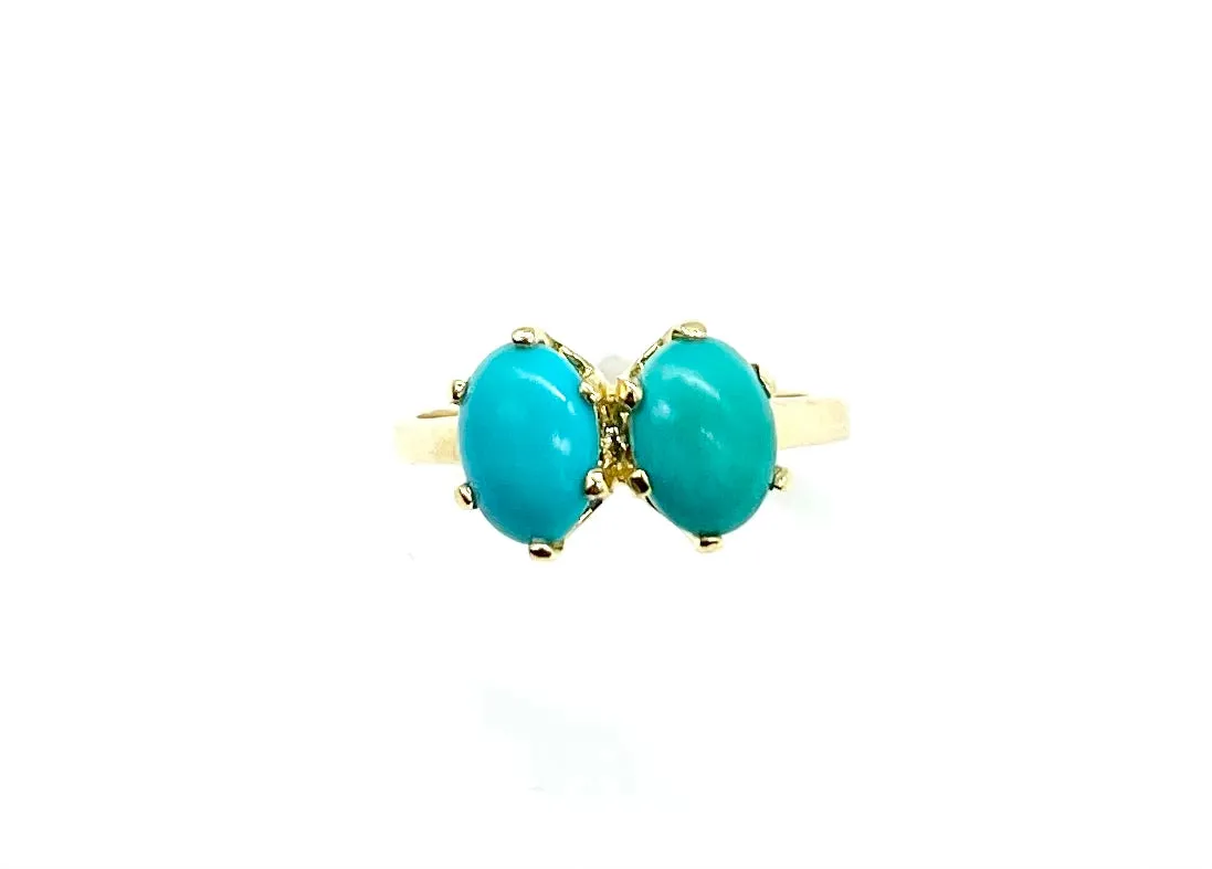 14k Gold Turquoise Ring