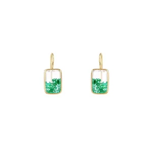 18 karat yellow gold Emerald Ten Fourteen Petite Earrings