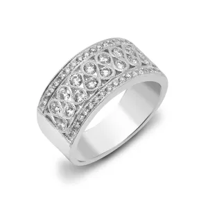 18ct White 1.00ct Dress Ring