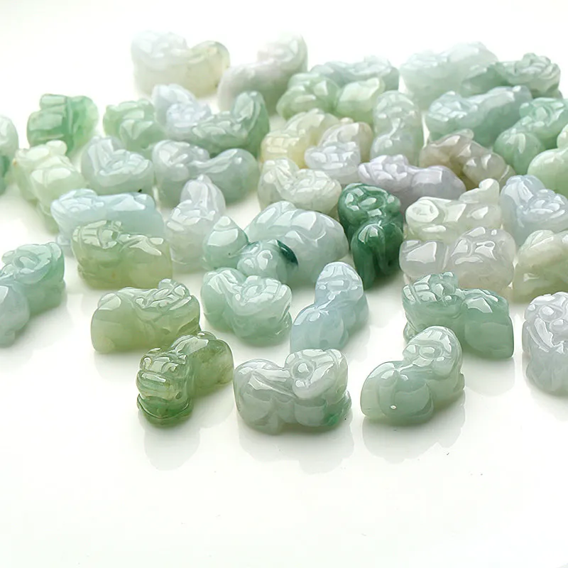 18X9X9mm Natural Jade Beads Jadeite Pixiu Bead WBD31