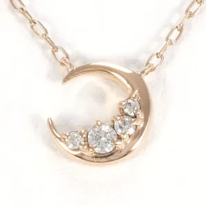 4℃ K10PG Pink Gold Zirconia Necklace