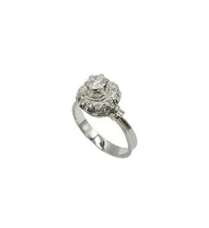 65 Point Total Weight Vintage Diamond Ring