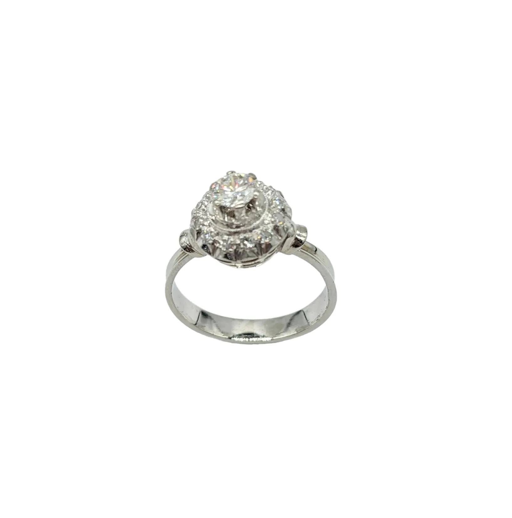 65 Point Total Weight Vintage Diamond Ring