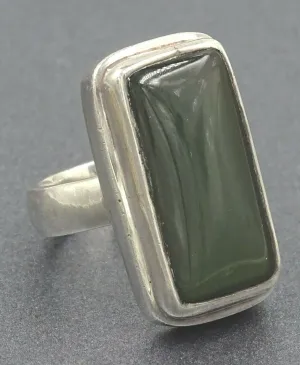 925 Sterling Silver Purple Jadeite Ring