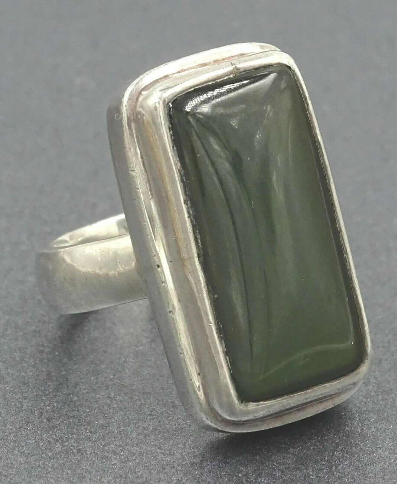 925 Sterling Silver Purple Jadeite Ring