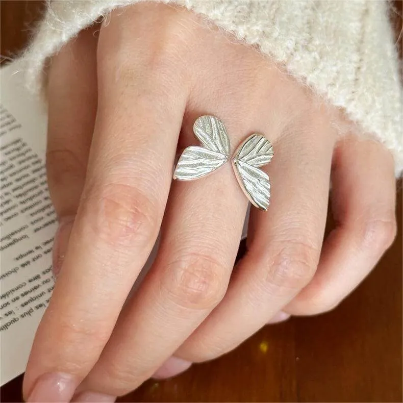 925 Sterling Silver Spirit Vivid Butterfly Plain Ring