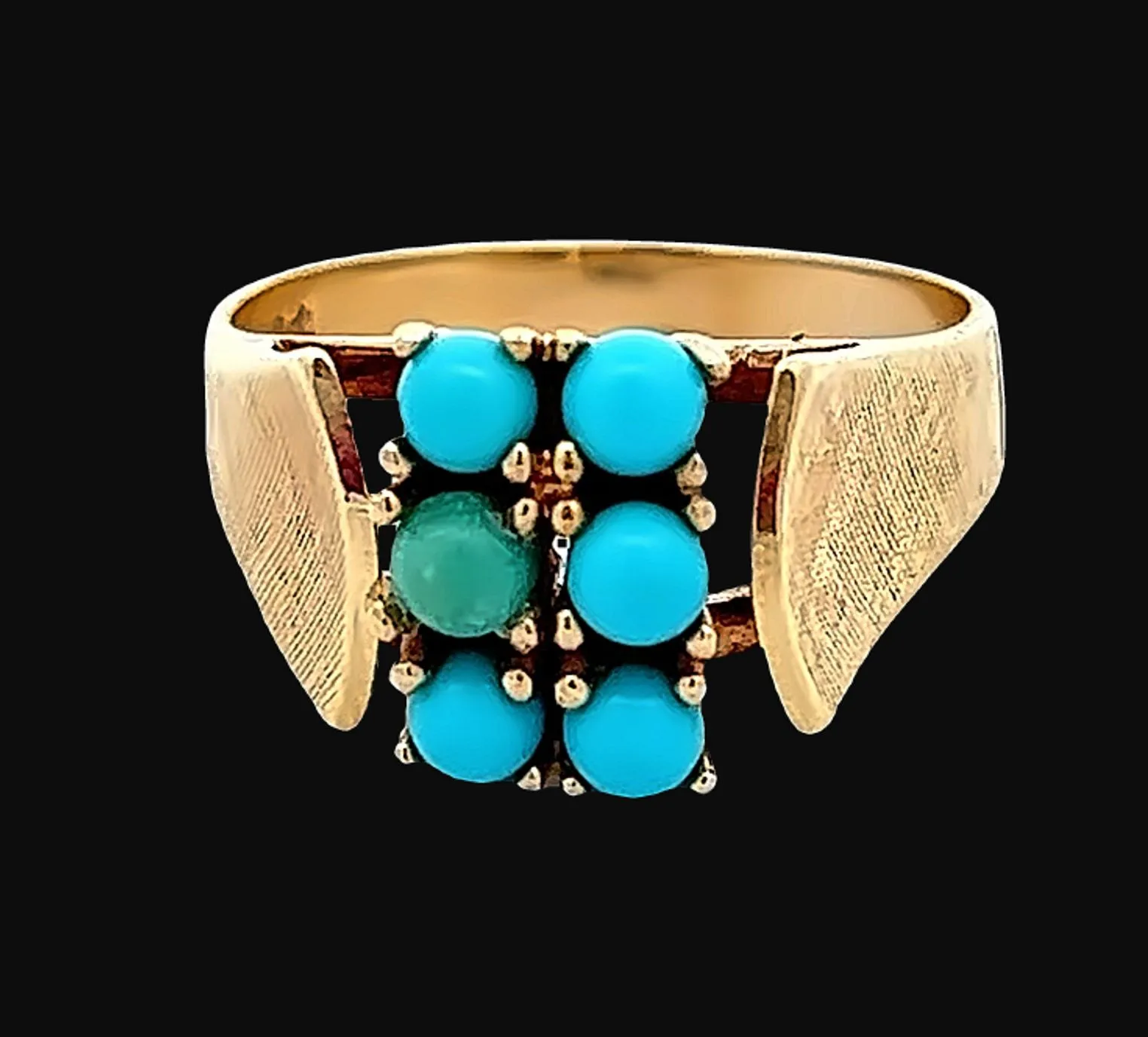 9ct Yellow Gold Turquoise Ring