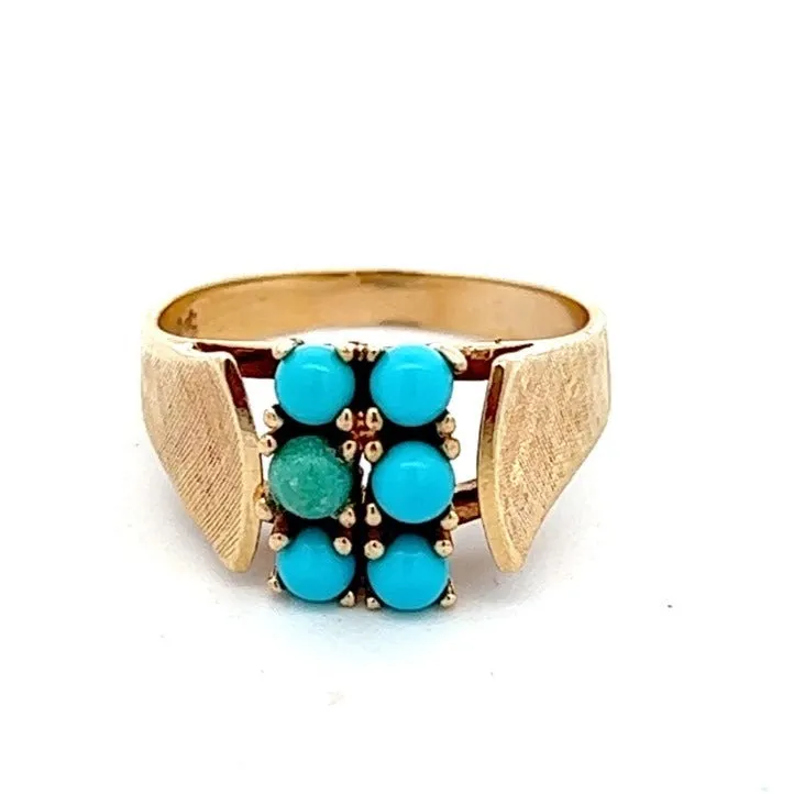 9ct Yellow Gold Turquoise Ring