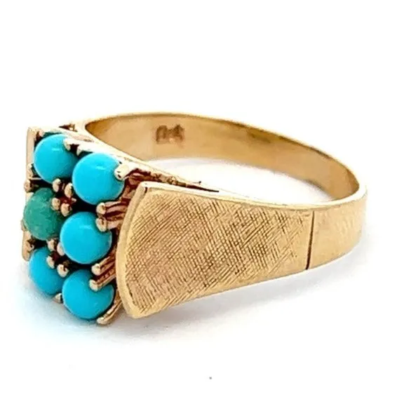 9ct Yellow Gold Turquoise Ring