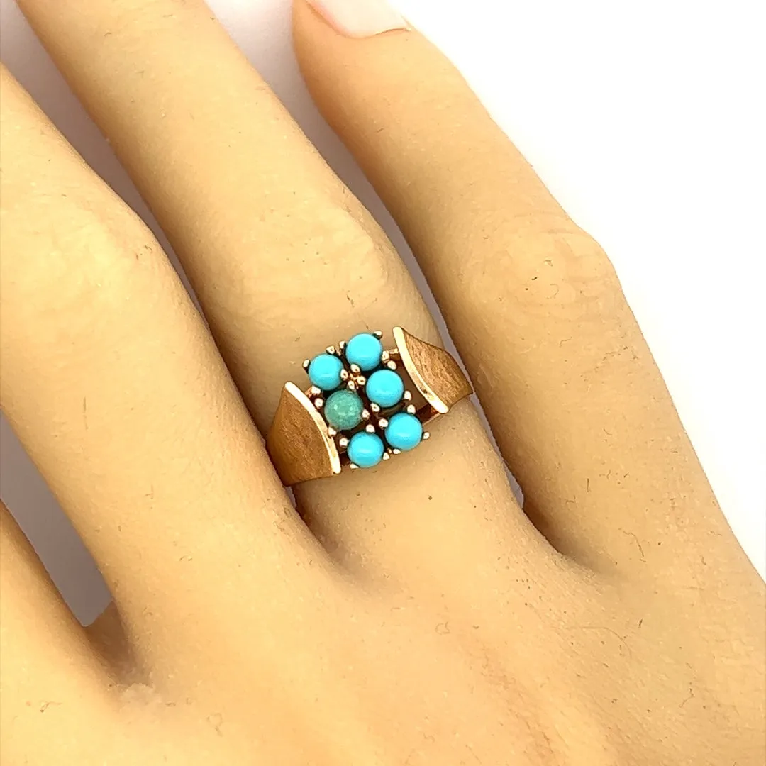 9ct Yellow Gold Turquoise Ring