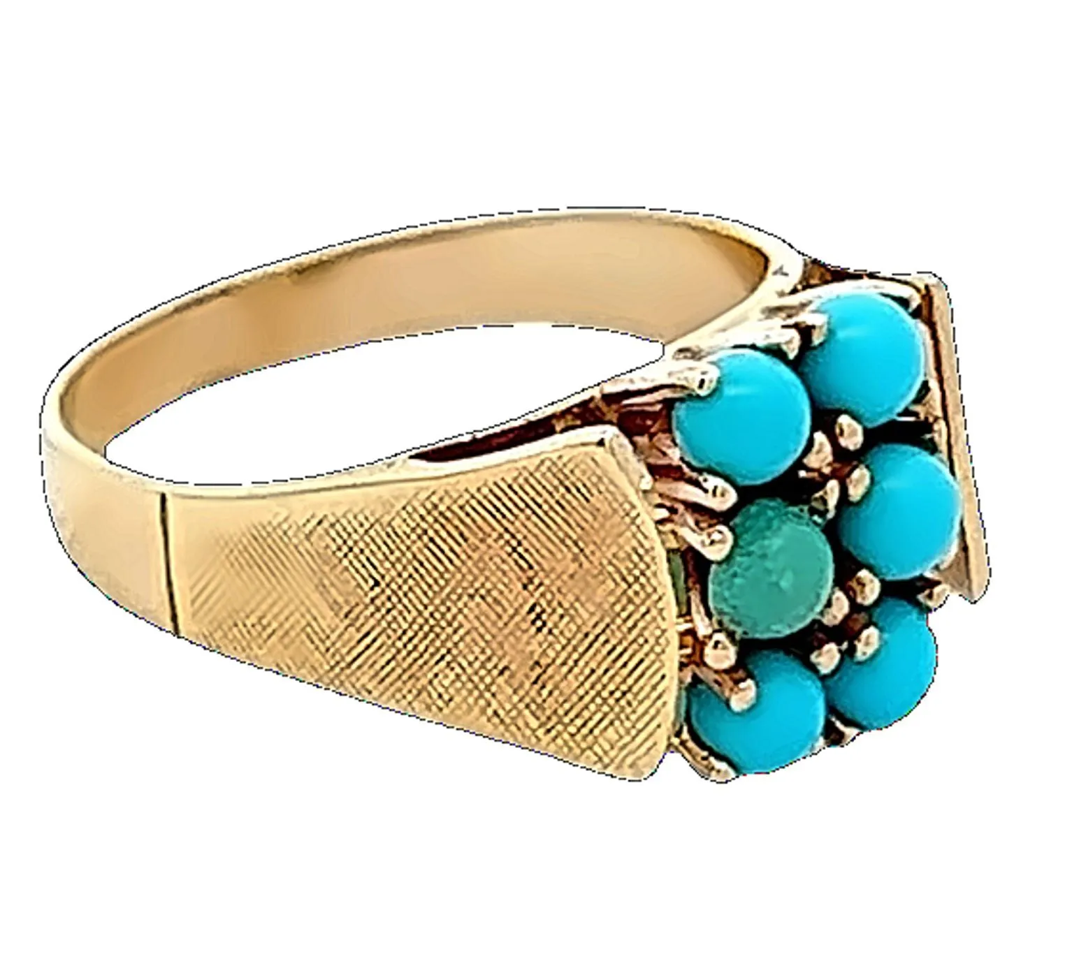 9ct Yellow Gold Turquoise Ring