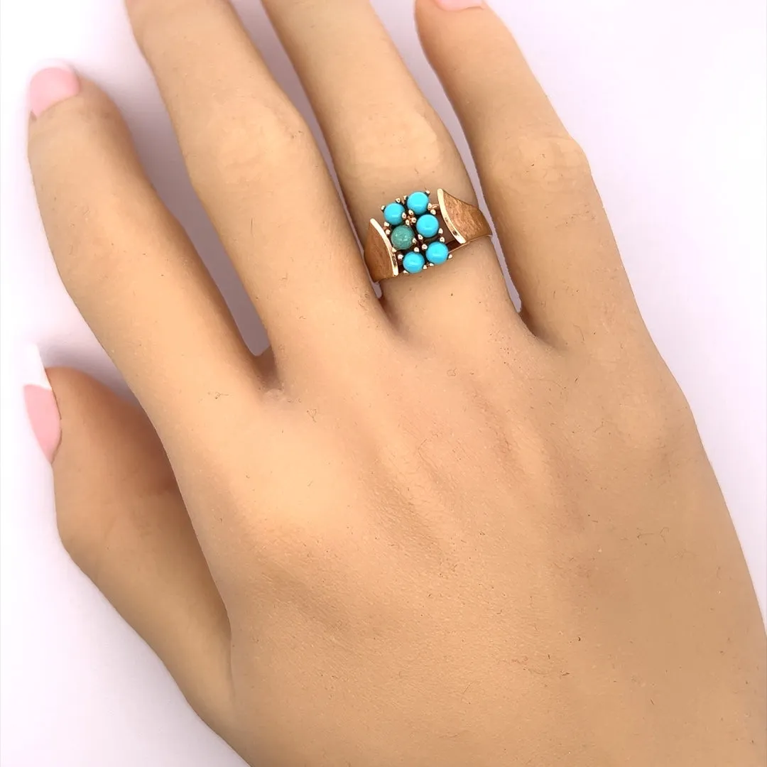 9ct Yellow Gold Turquoise Ring