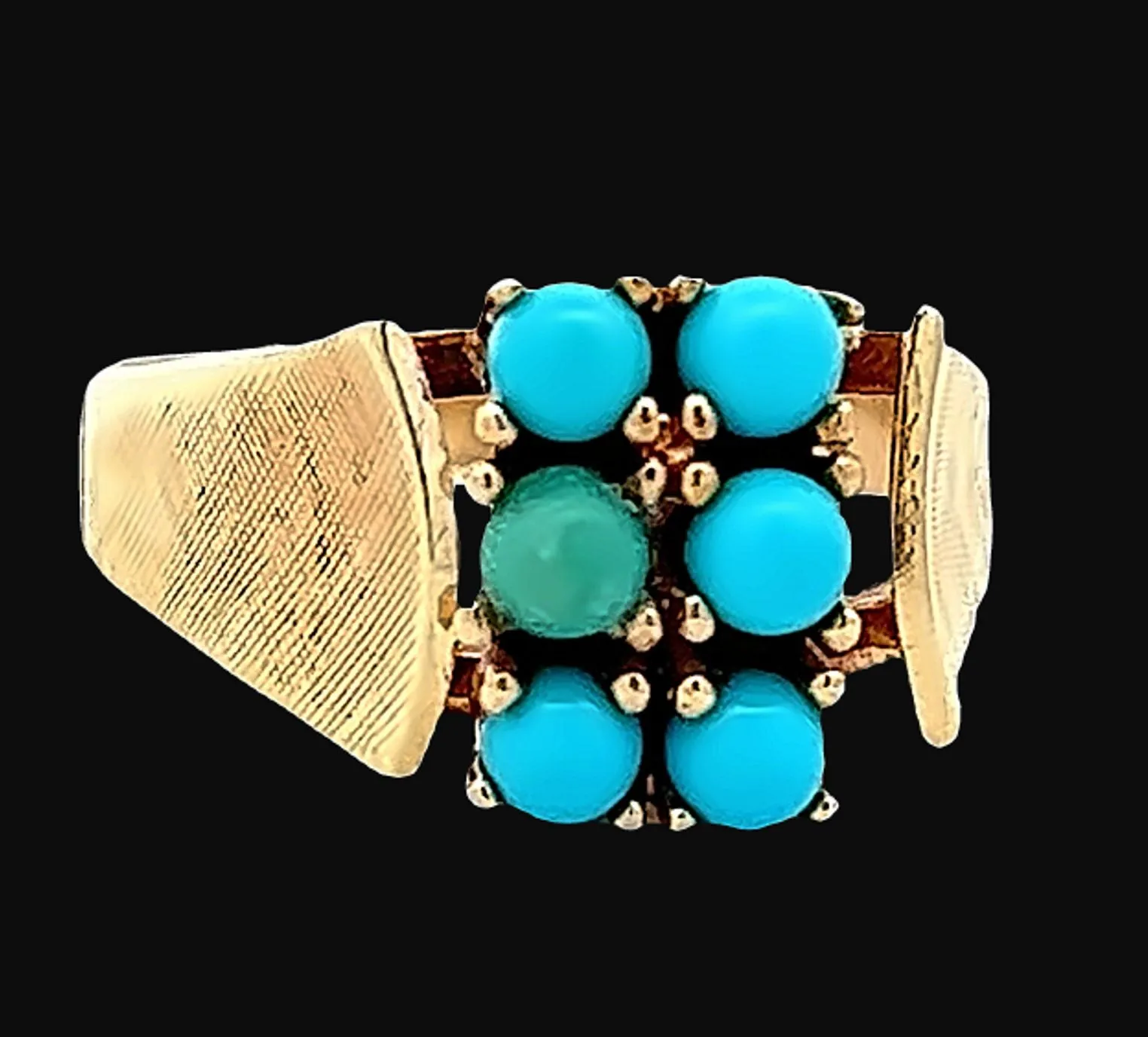 9ct Yellow Gold Turquoise Ring