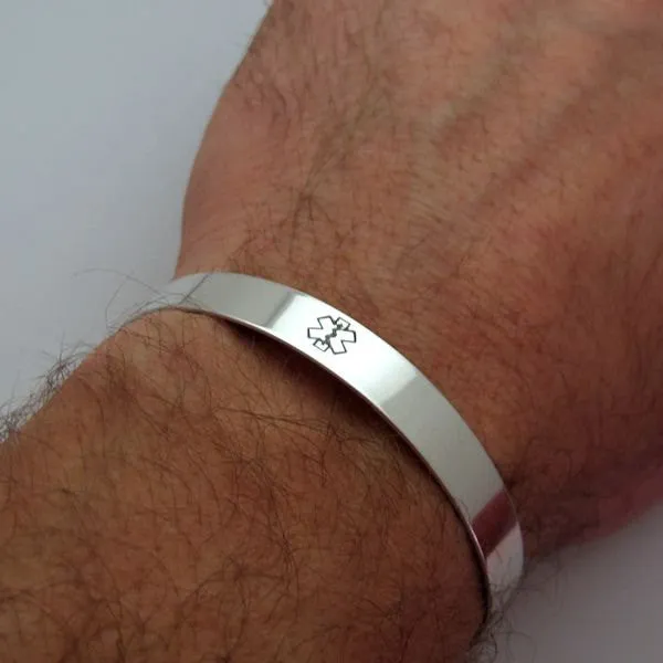 Alert Cuff Bracelet - Medical ID Bracelet