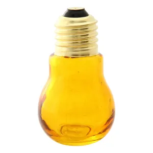 Amber Bulb(S) Jar W/Gold Lid