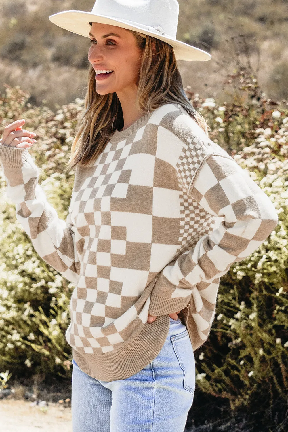 Amber Checkered Sweater