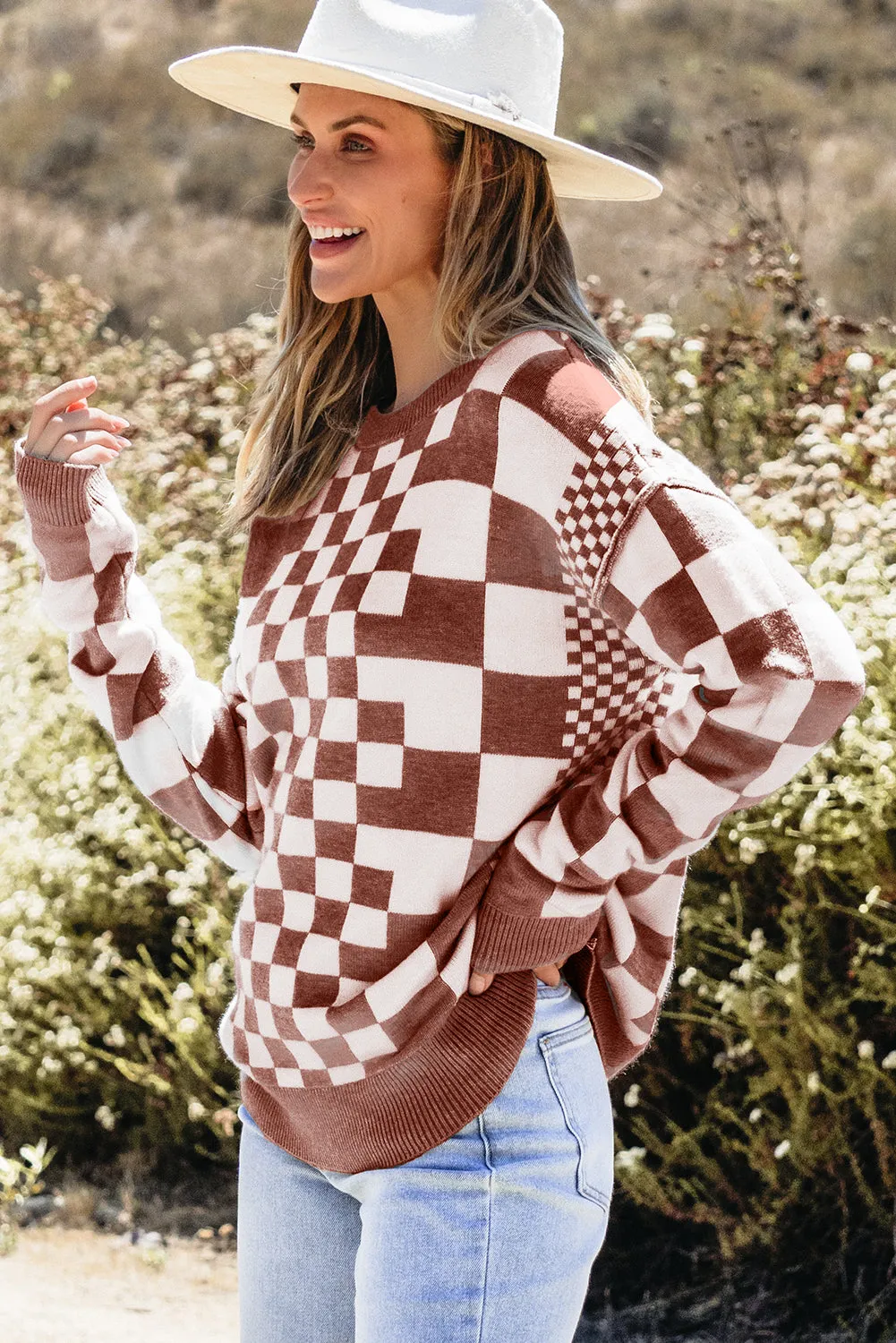 Amber Checkered Sweater