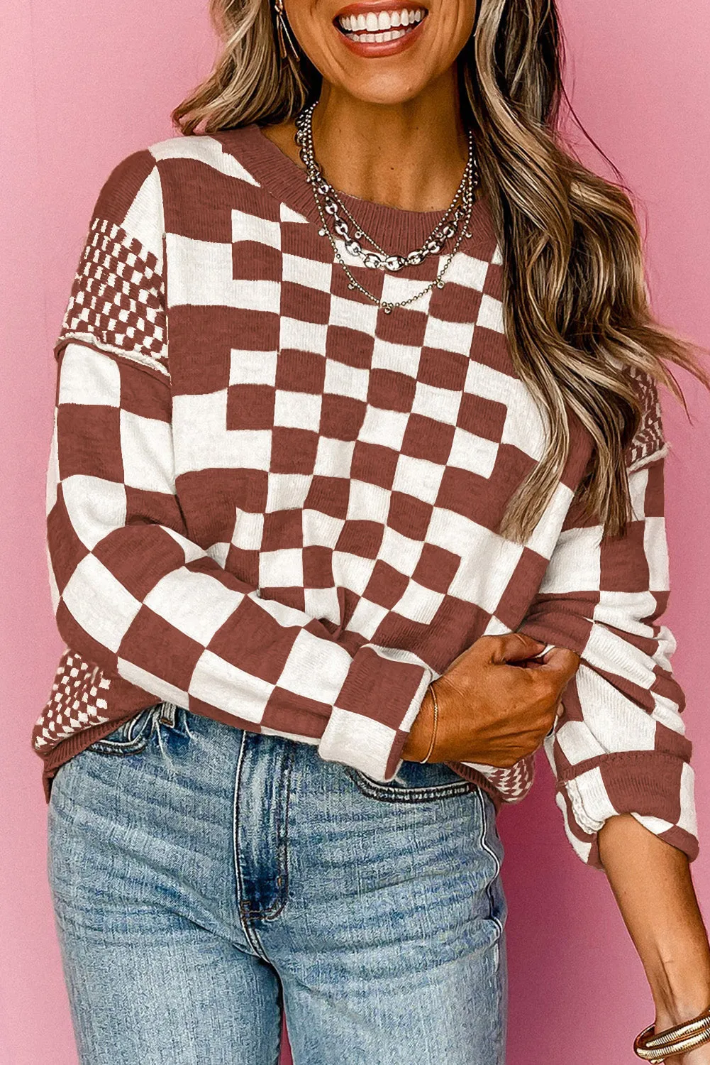 Amber Checkered Sweater