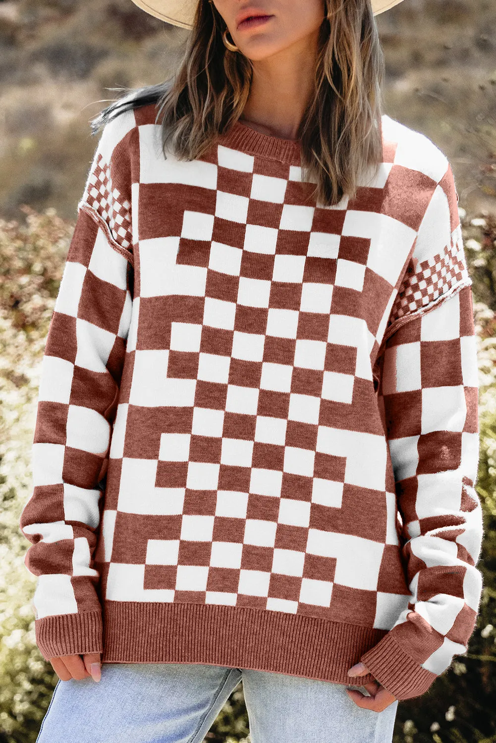 Amber Checkered Sweater