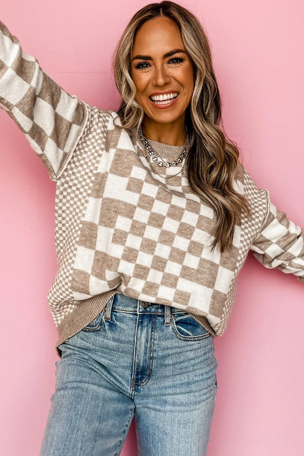 Amber Checkered Sweater