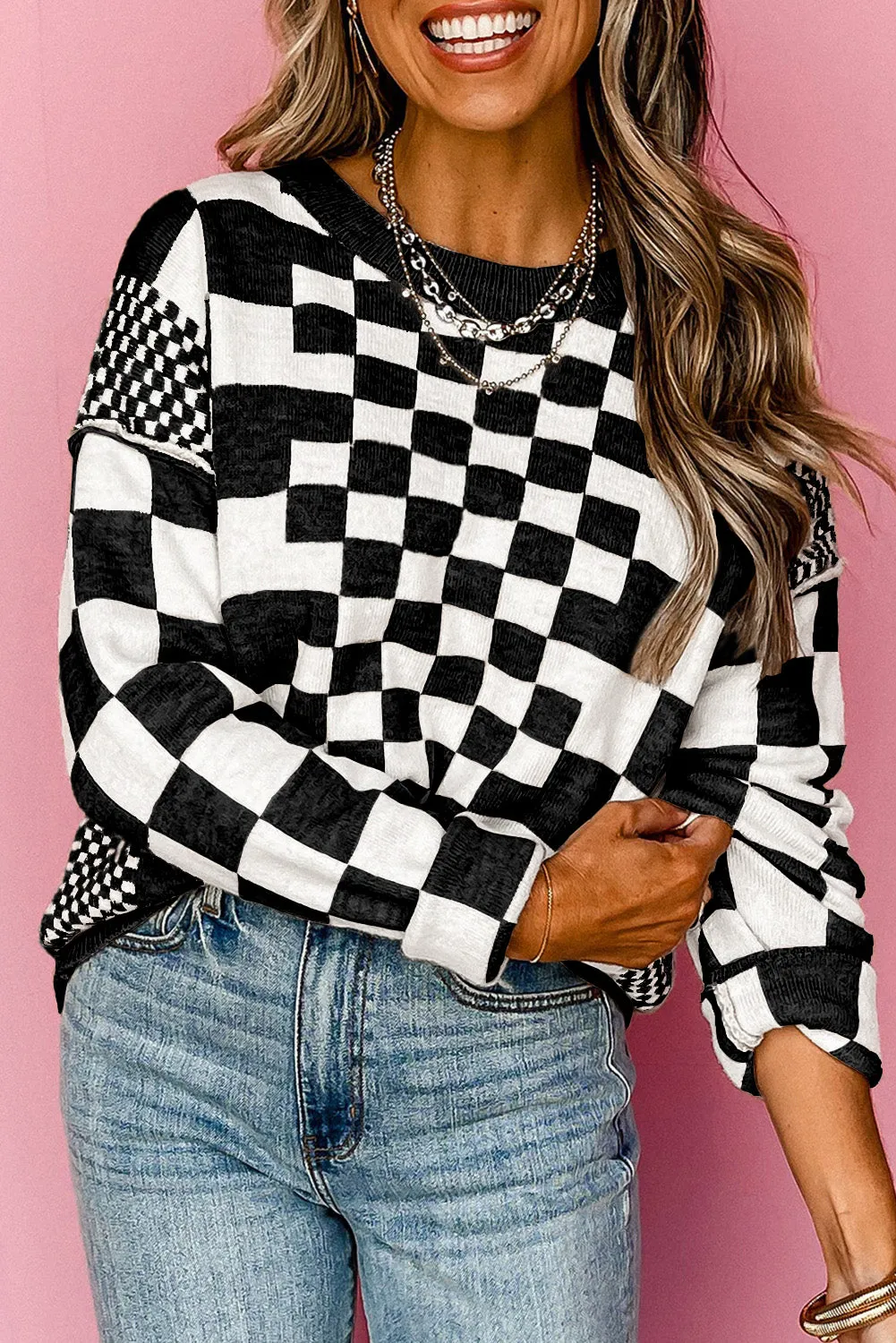 Amber Checkered Sweater