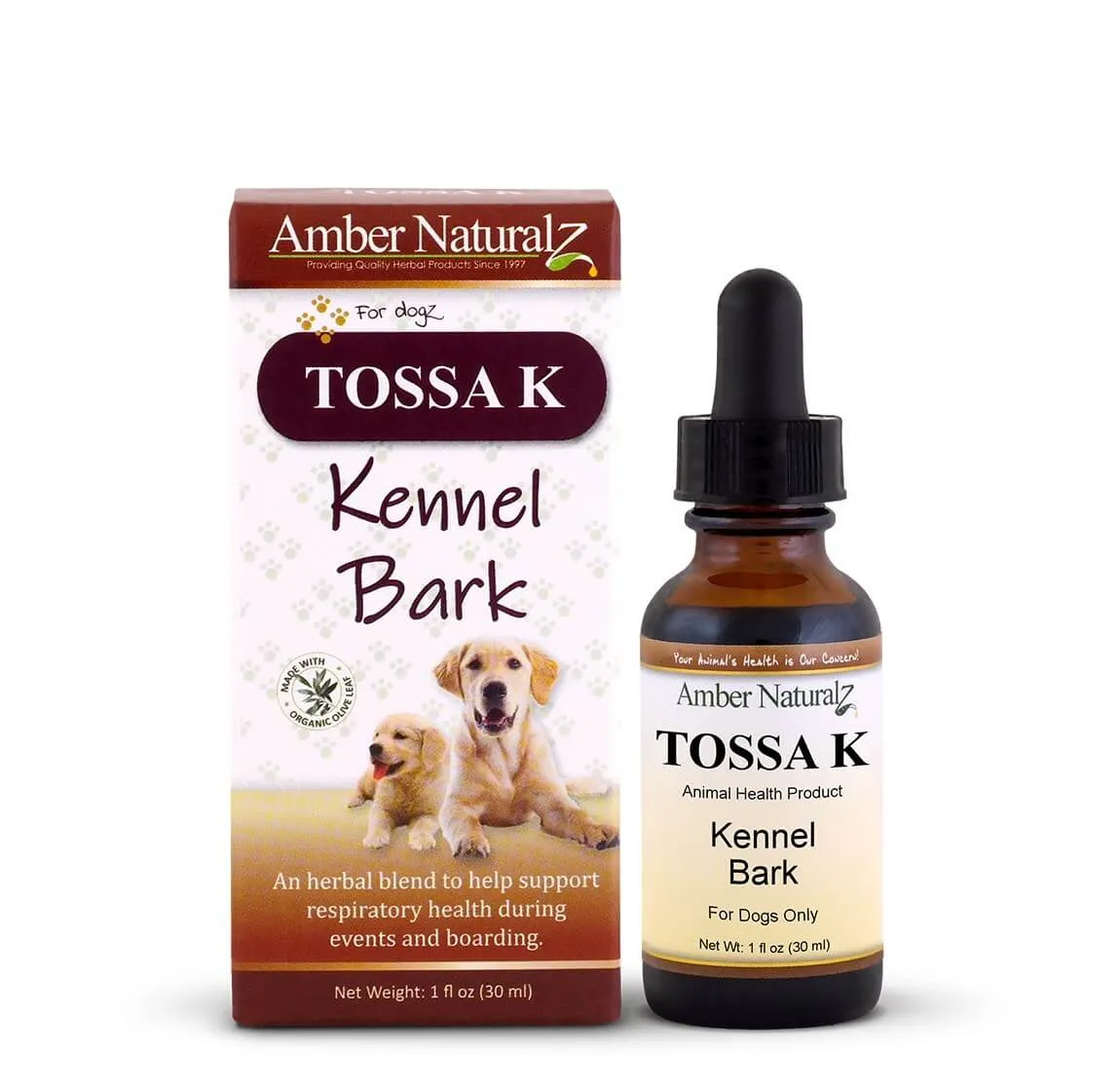 Amber Naturalz Tossa K Respiratory Support Herbal Liquid Supplement for Dogs