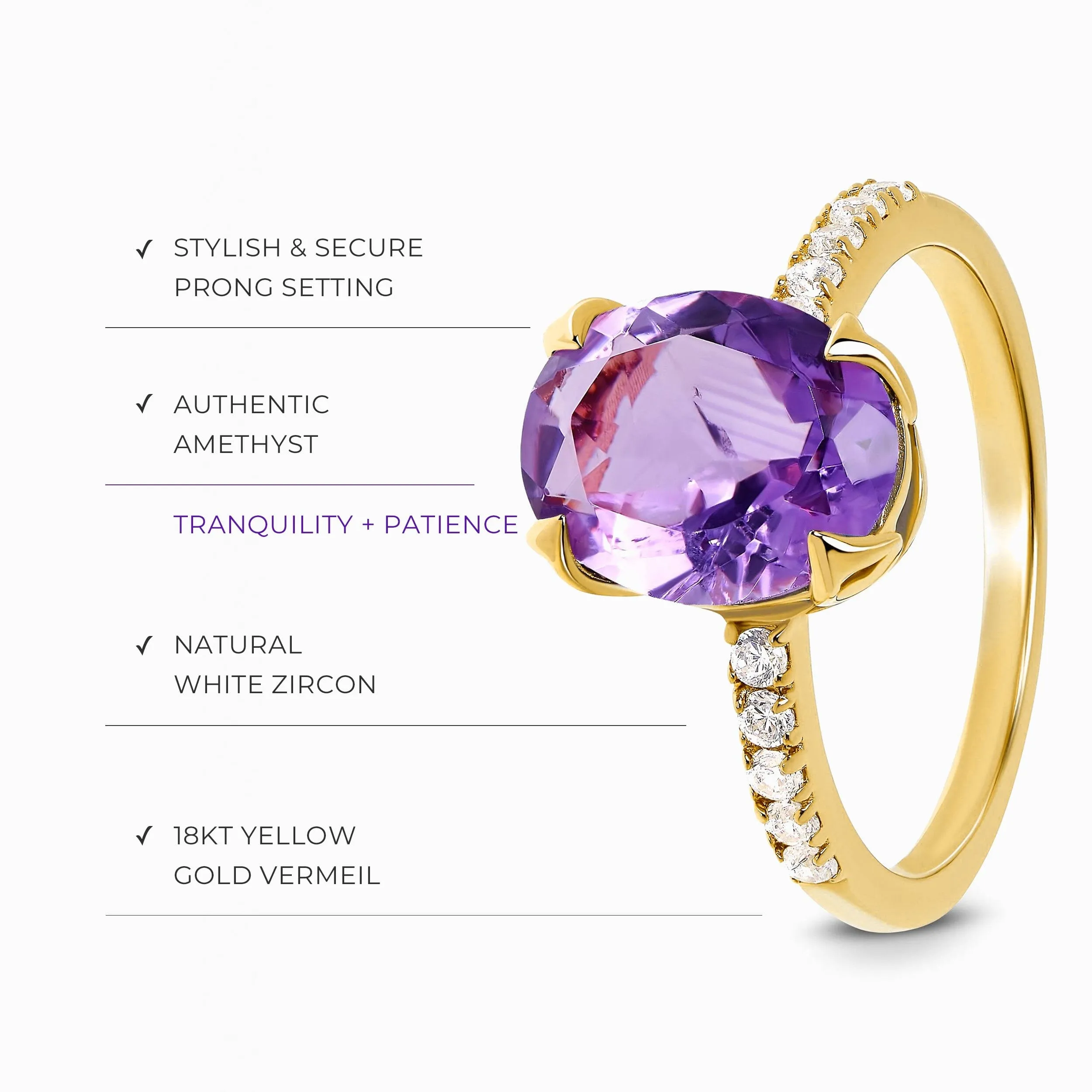 Amethyst Ring - Harlow