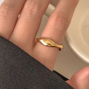 Asymmetric Gold Ring