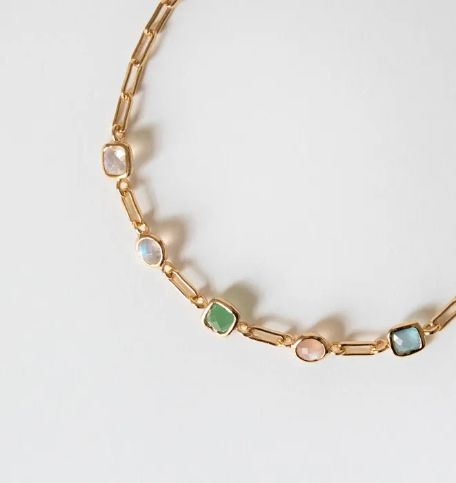 Ava Link Stone Bracelet