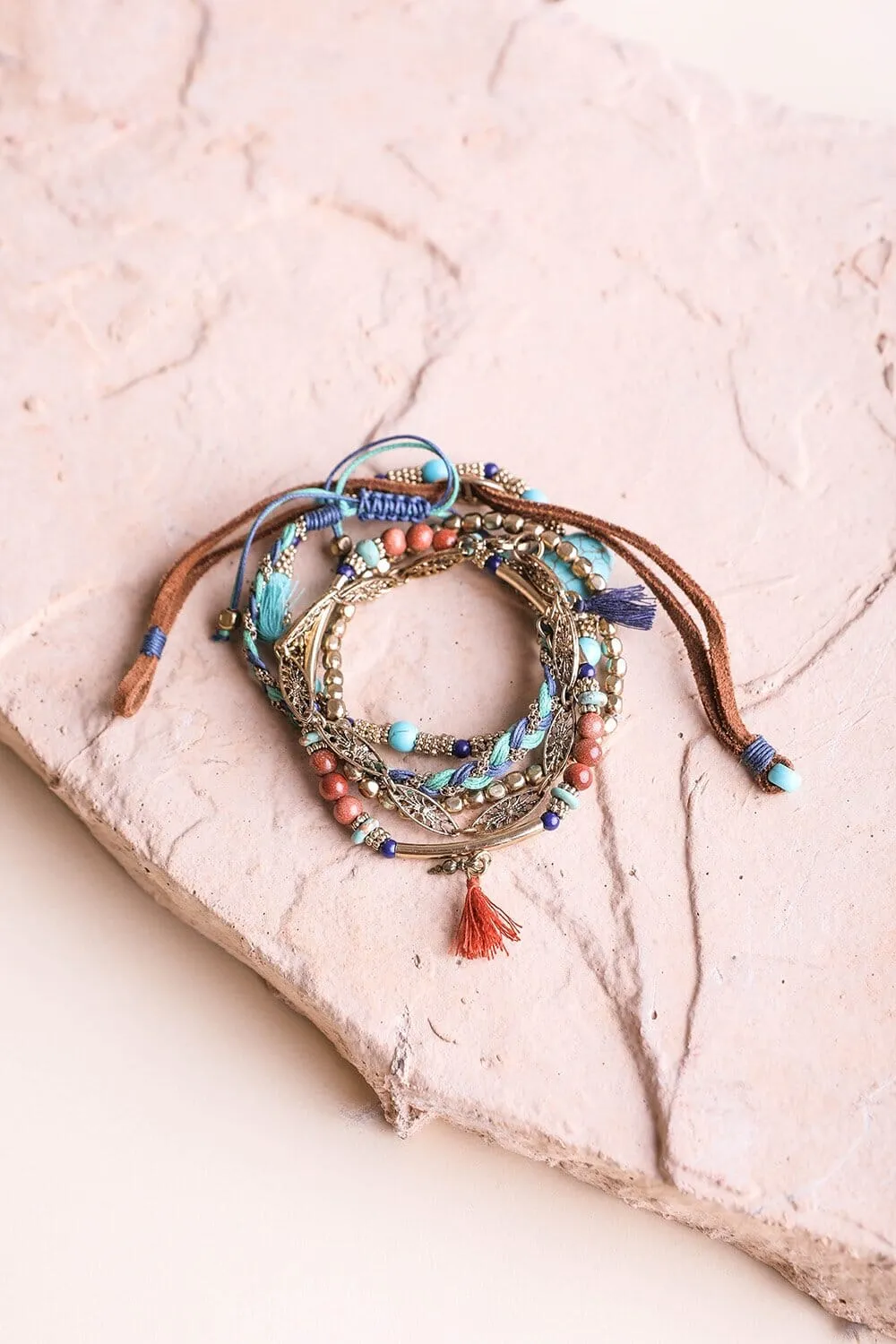 Beaded Suede Bracelet