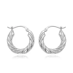 Ben Garelick Sterling Silver Small Swirl Shell Hoop Earrings