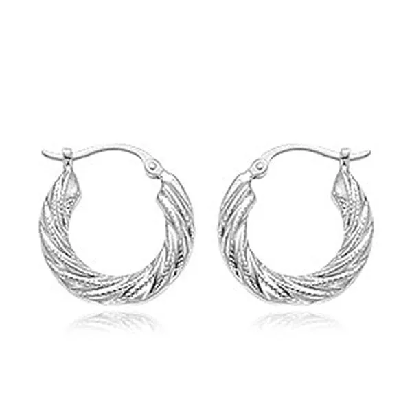 Ben Garelick Sterling Silver Small Swirl Shell Hoop Earrings