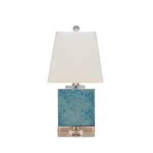 Blue Jade Crystal Mini Table Lamp