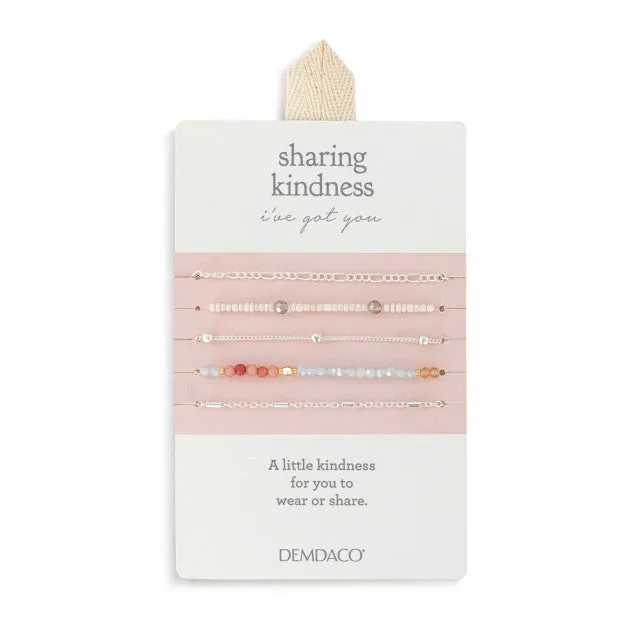 Bracelet 5pk Silver/Pink Color 1004440281