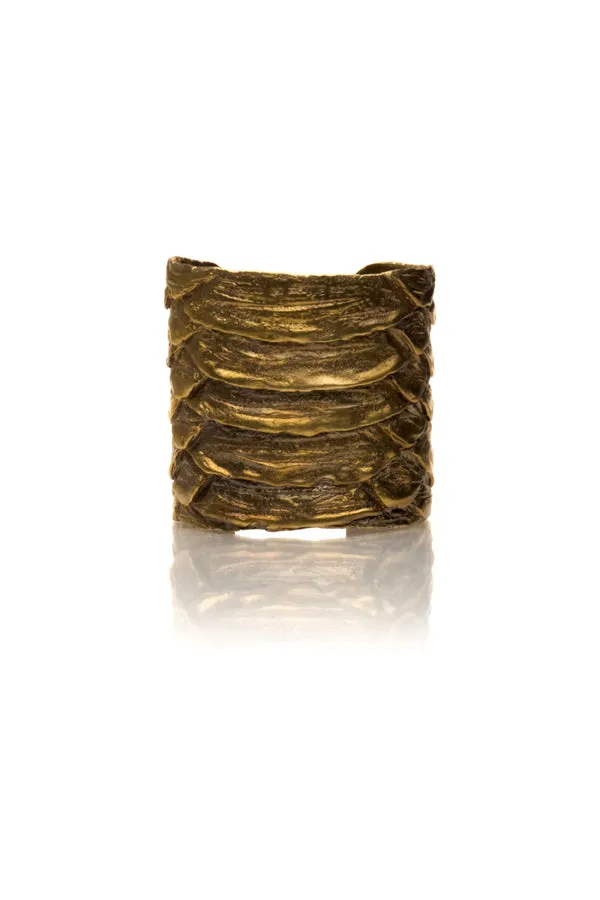 Brass Python Cuff Bracelet