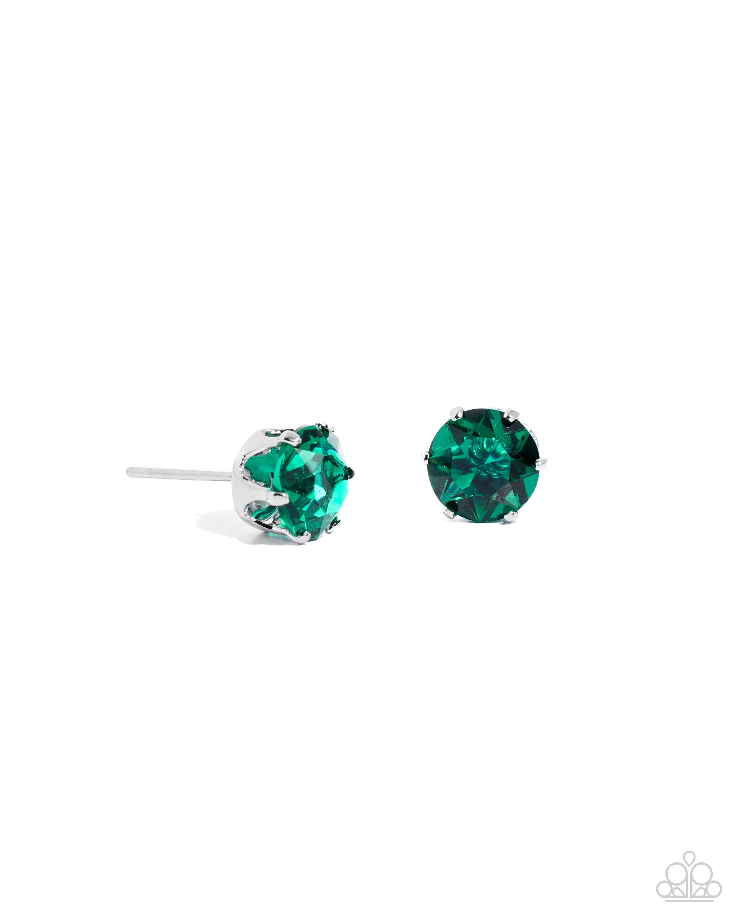 Breathtaking Birthstone - Green Post Earrings - Paparazzi Accessories