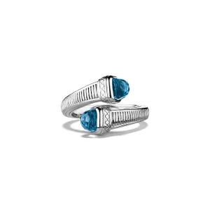 Cassandre Bypass Ring with London Blue Topaz