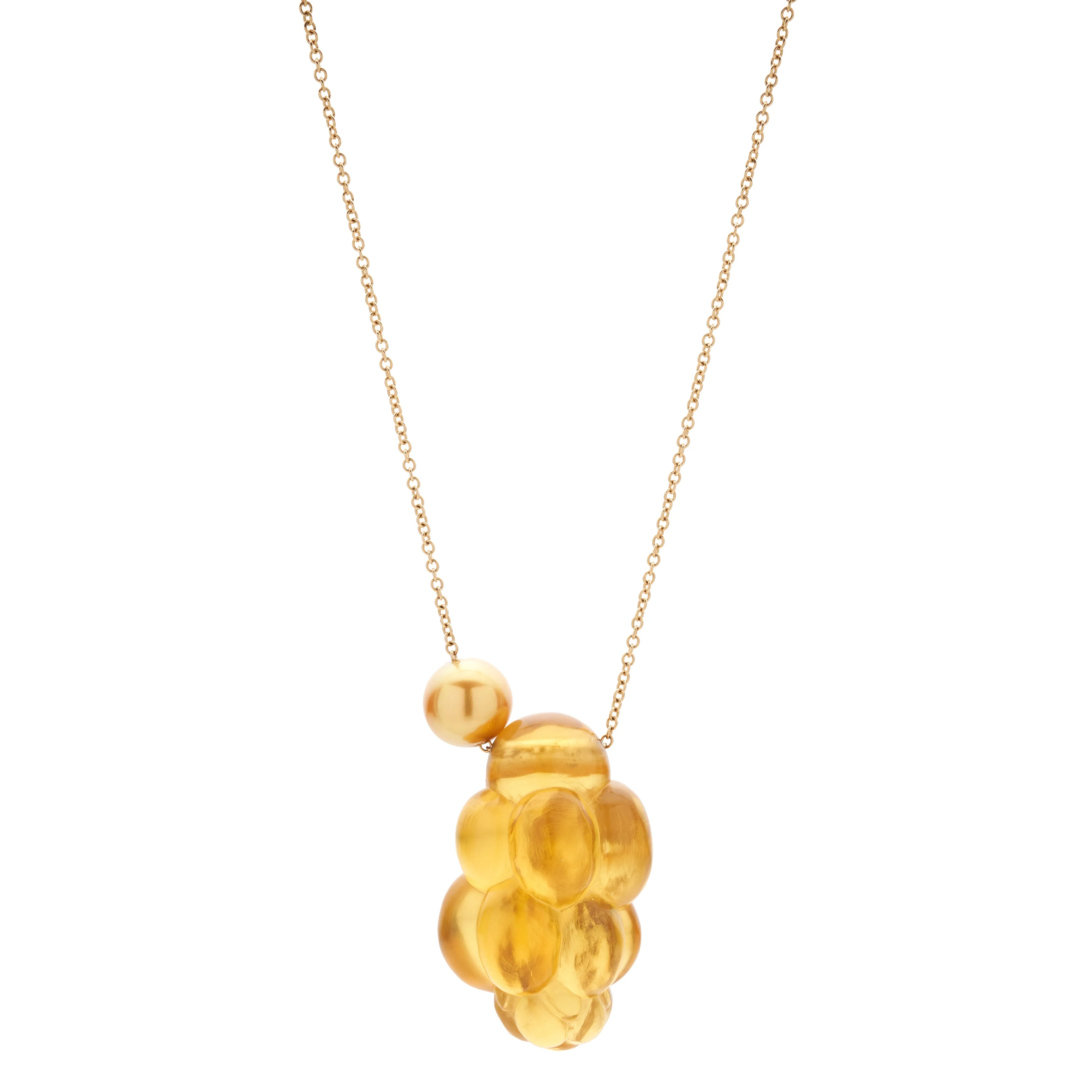 Christina Odegard 18k Amber Cluster & Pearl Necklace