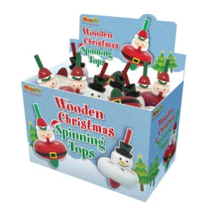 Christmas Wooden Spinning Tops