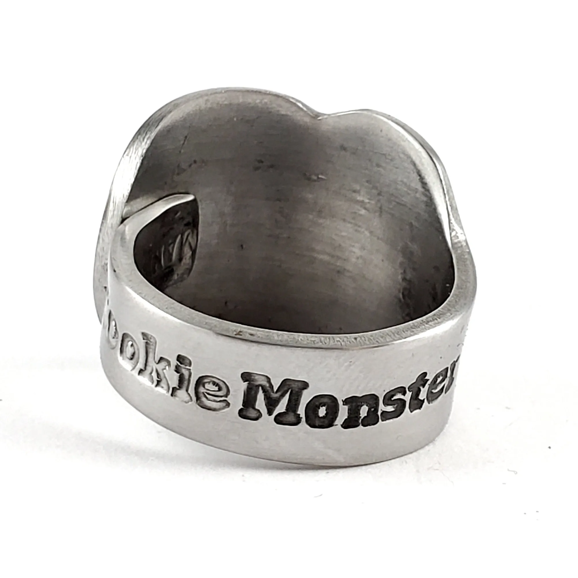 Cookie Monster Stainless Steel Spoon Ring