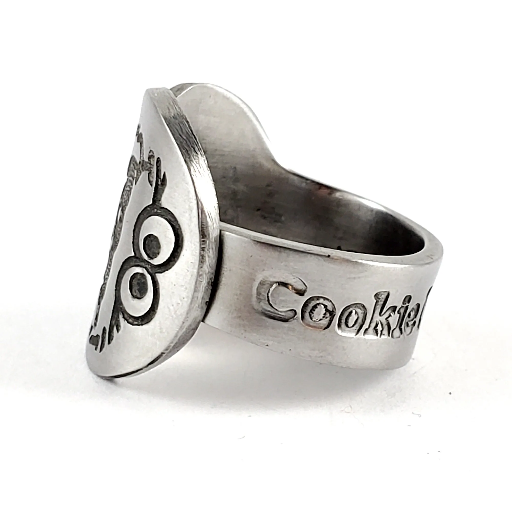 Cookie Monster Stainless Steel Spoon Ring