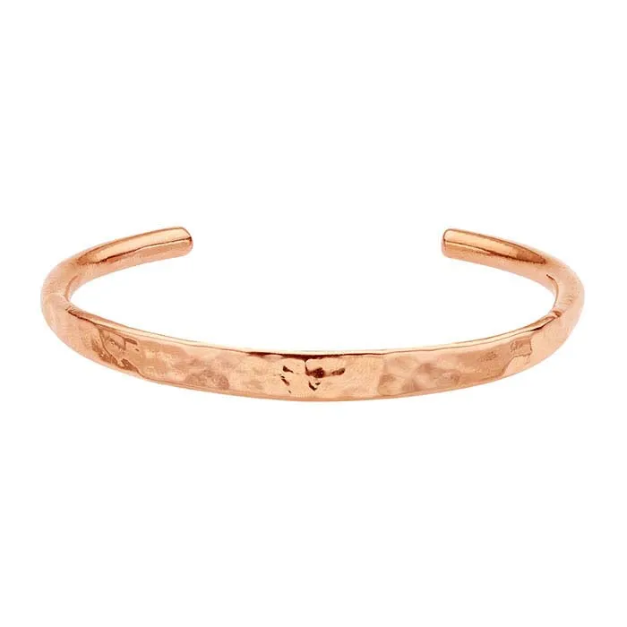 Copper Hammered Tapered Cuff Bracelet