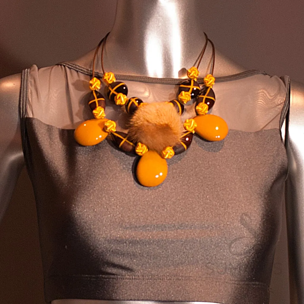 CROSSED OUT OOAK STATEMENT NECKLACE