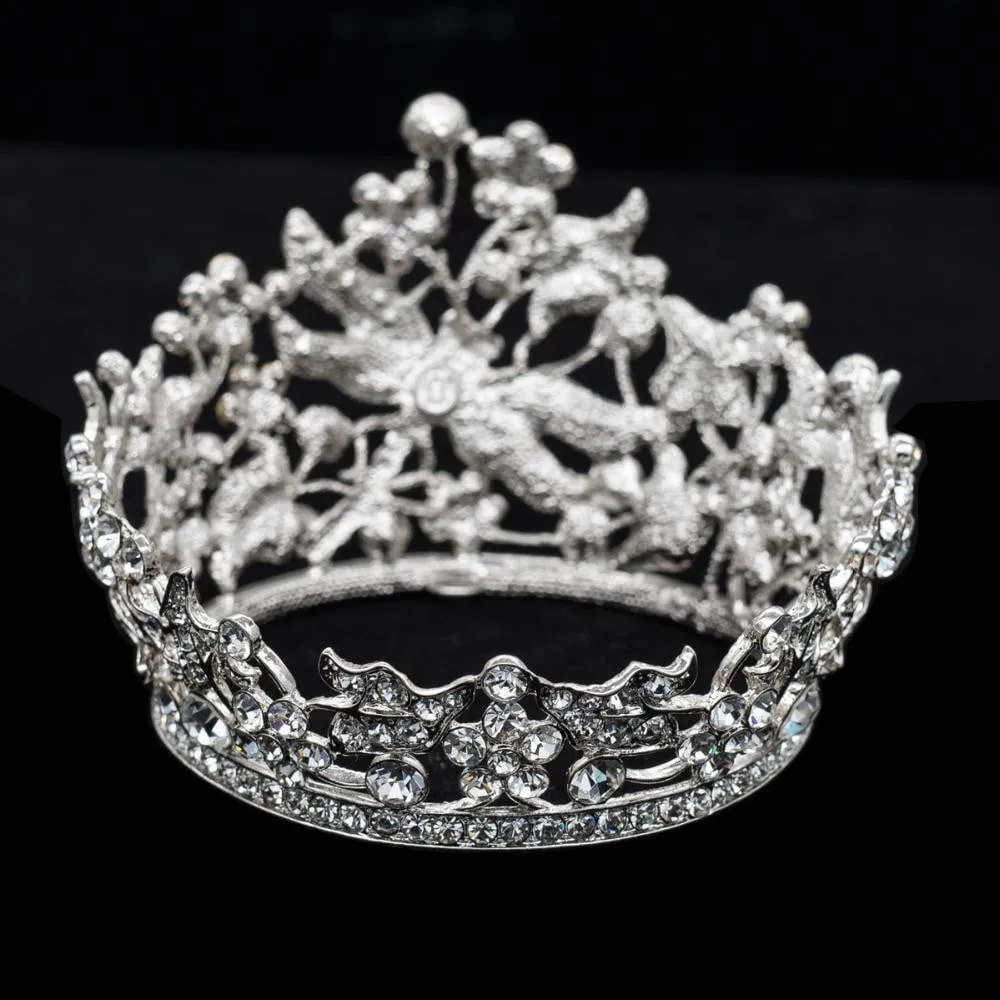 Cubic crystals wedding  bridal royal tiara diadem crown SHA8712